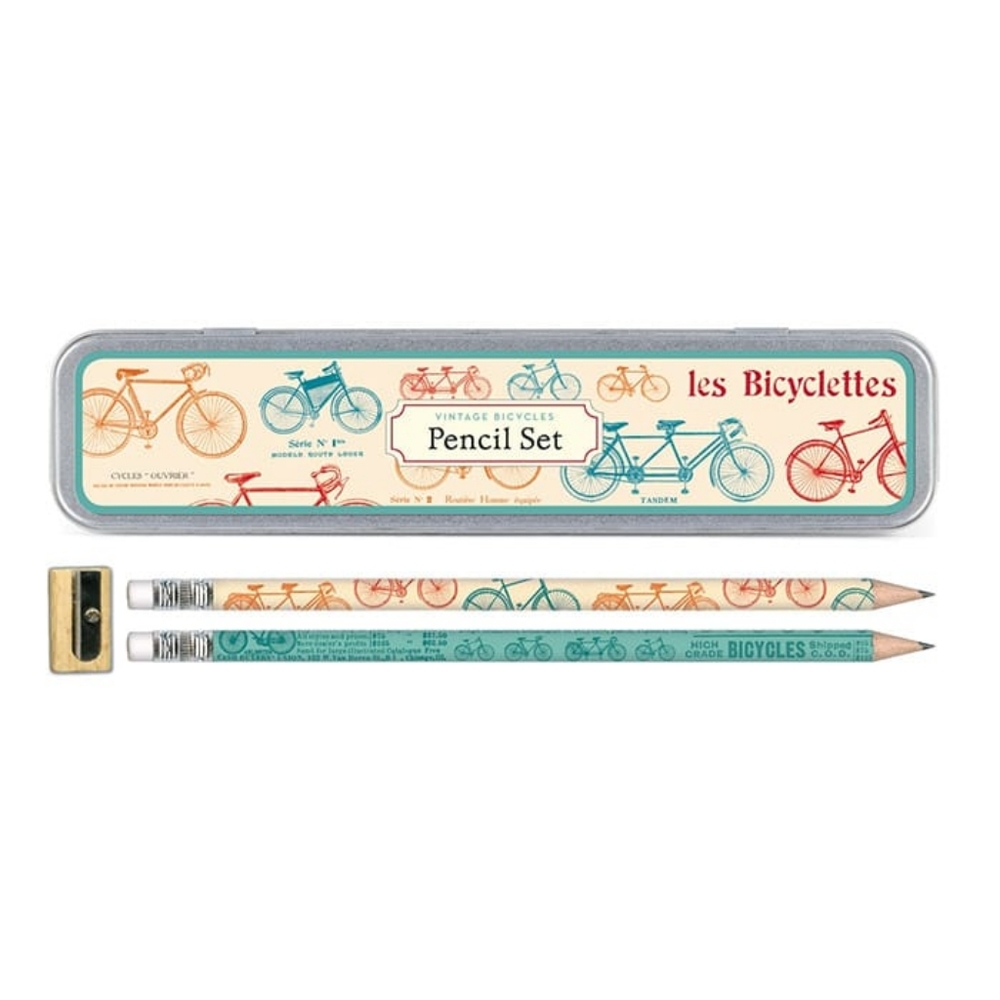 New - Vintage Bicycle Pencil Set by Cavallini